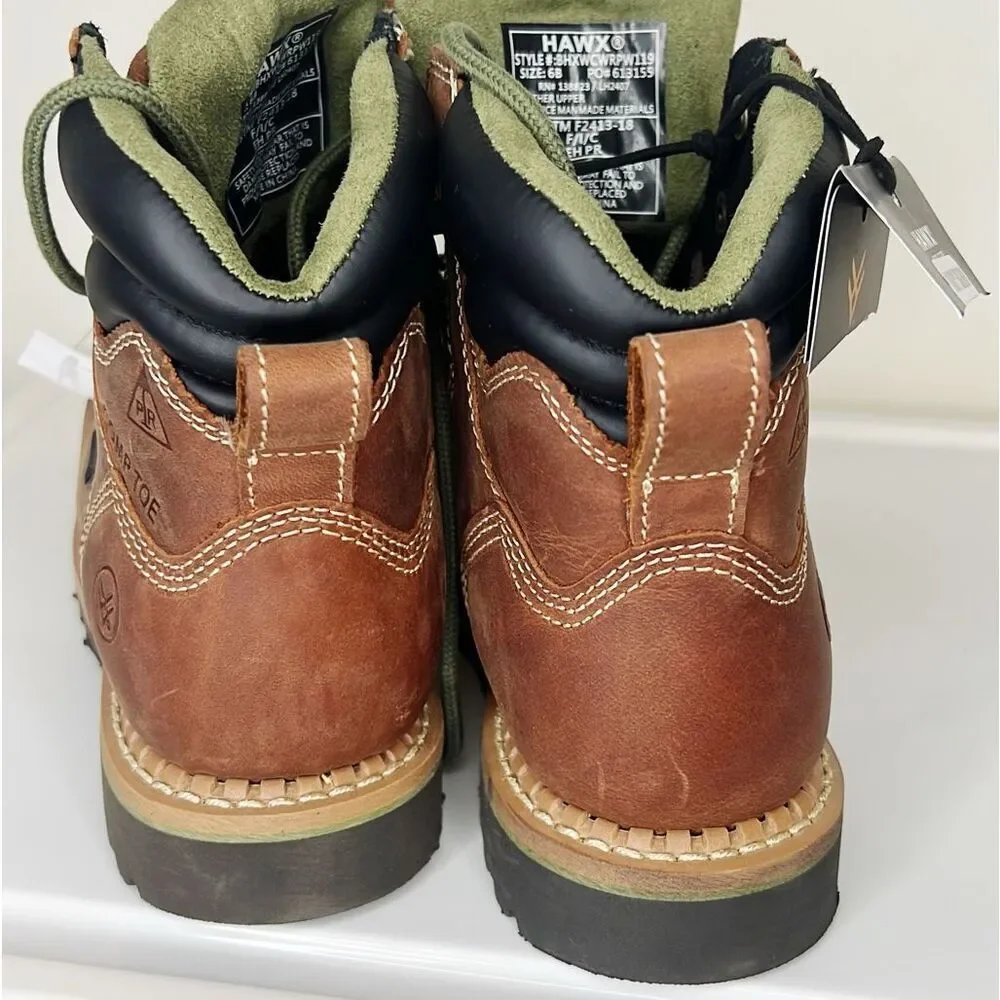 HAWX WOMEN'S PLATOON WATERPROOF WORK BOOTS - COMPOSITE TOE Size 6B Nwt